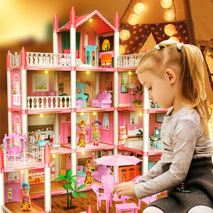 LED Princess Grand Castle Doll House Toy Set