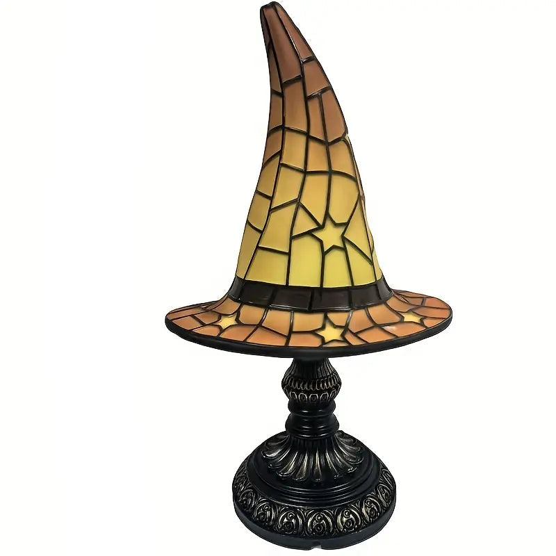 Stained Glass Style Witch Hat Lamp (3 Options)
