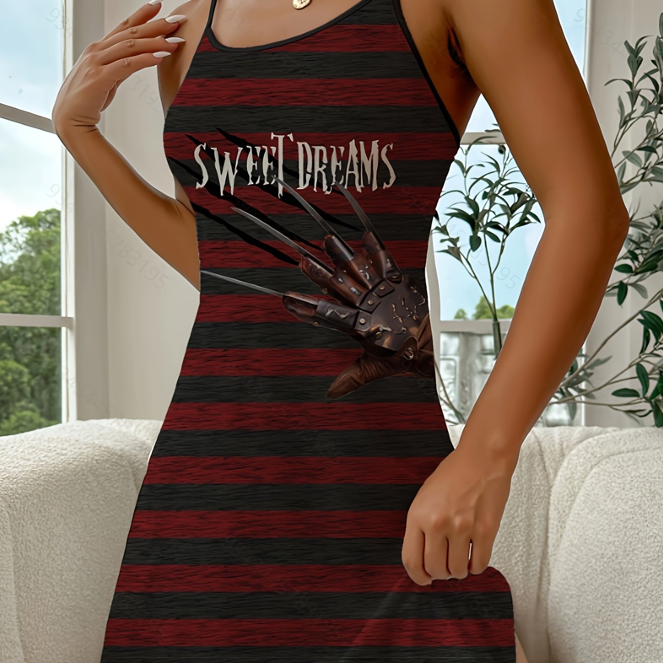 Sweet Dreams Striped Nightdress | Size S-XL