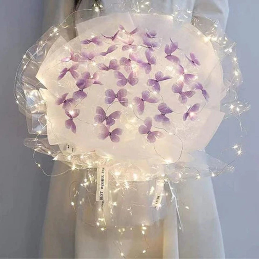 Butterfly Bouquet w/LED Fairy Lights (2 Options)
