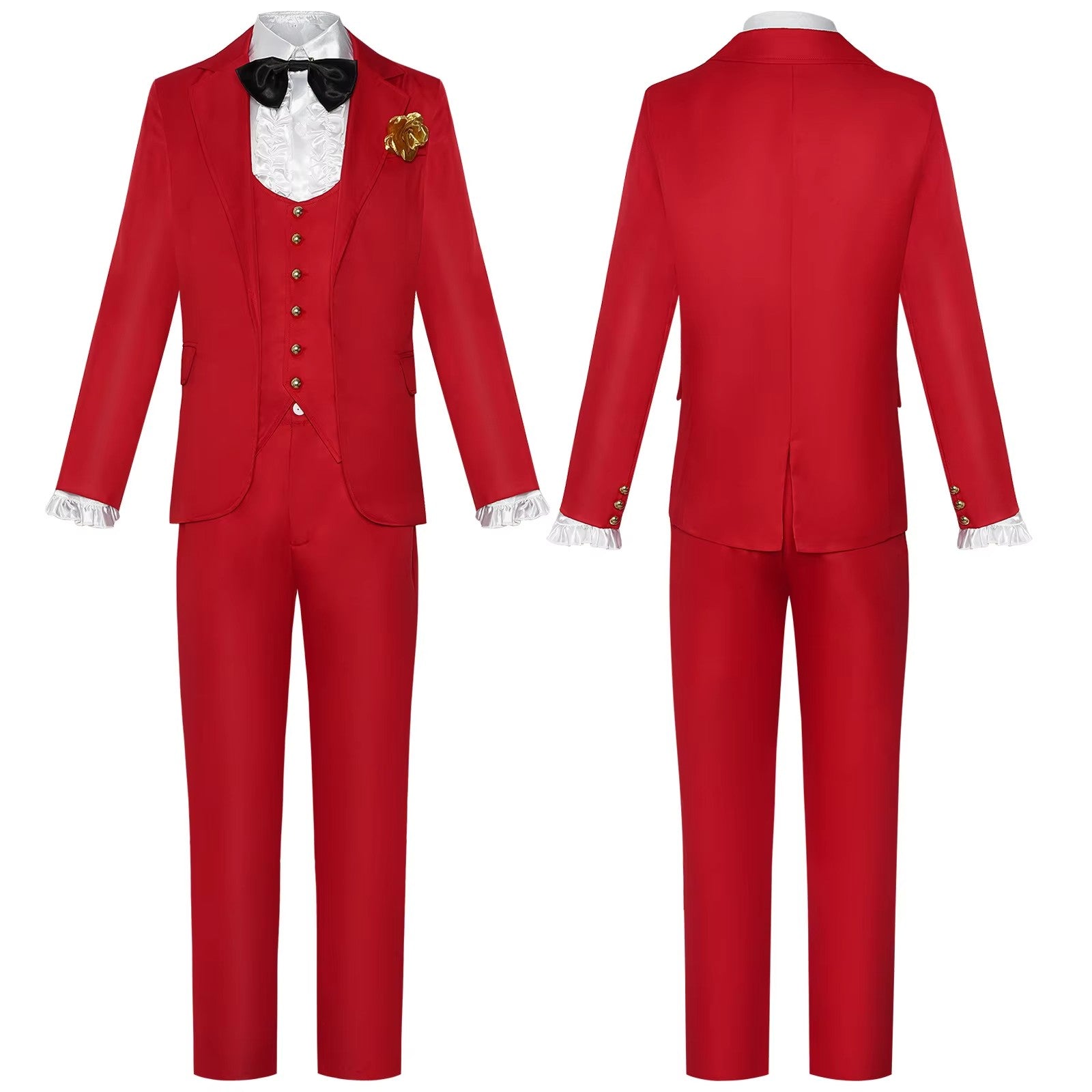 Red Groom Suit Costume Set