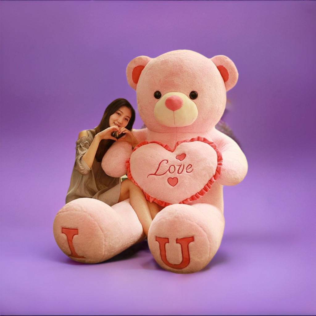 Valentines Giant Teddy Bear Heart Pillow Plush Stuffed Animal (7 Styles) 80CM-100CM