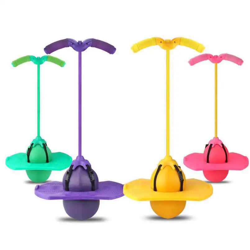 Bouncing Ball Jumping Toy (6 color) with Removable Handle