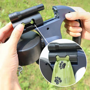 Retractable Dual Dog Leash (3 Colors) with LED Light