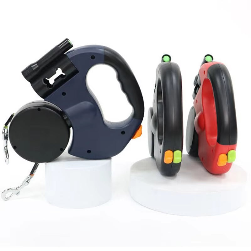 Retractable Dual Dog Leash (3 Colors) with LED Light