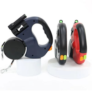 Retractable Dual Dog Leash (3 Colors) with LED Light
