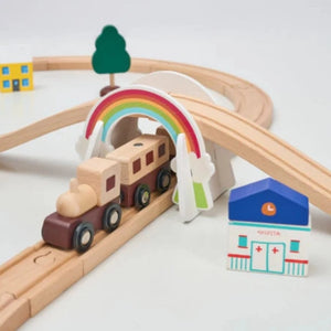 Wooden Railway Track Expansion Car Set Toy (13 Options)