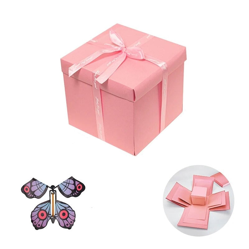 Magic Flying Butterfly Explosion  DIY Surprise Gift Box (4 Colors)