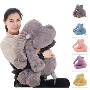 Baby Elephant Pillow Plush 3D Stuffed Animal (2 Sizes 5 Colors)