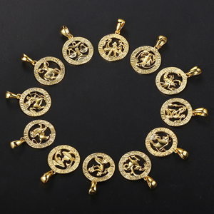 Astrology Zodiac Necklace Pendant Horoscope Constellations (12 Designs) Gold