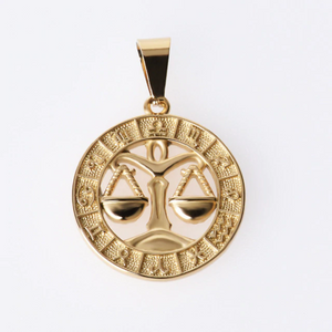 Astrology Zodiac Necklace Pendant Horoscope Constellations (12 Designs) Gold