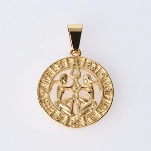 Astrology Zodiac Necklace Pendant Horoscope Constellations (12 Designs) Gold