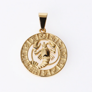 Astrology Zodiac Necklace Pendant Horoscope Constellations (12 Designs) Gold
