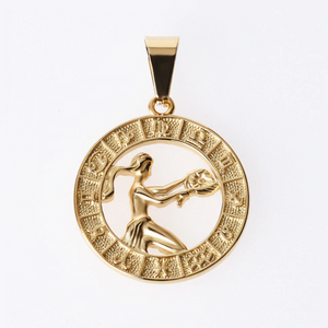 Astrology Zodiac Necklace Pendant Horoscope Constellations (12 Designs) Gold