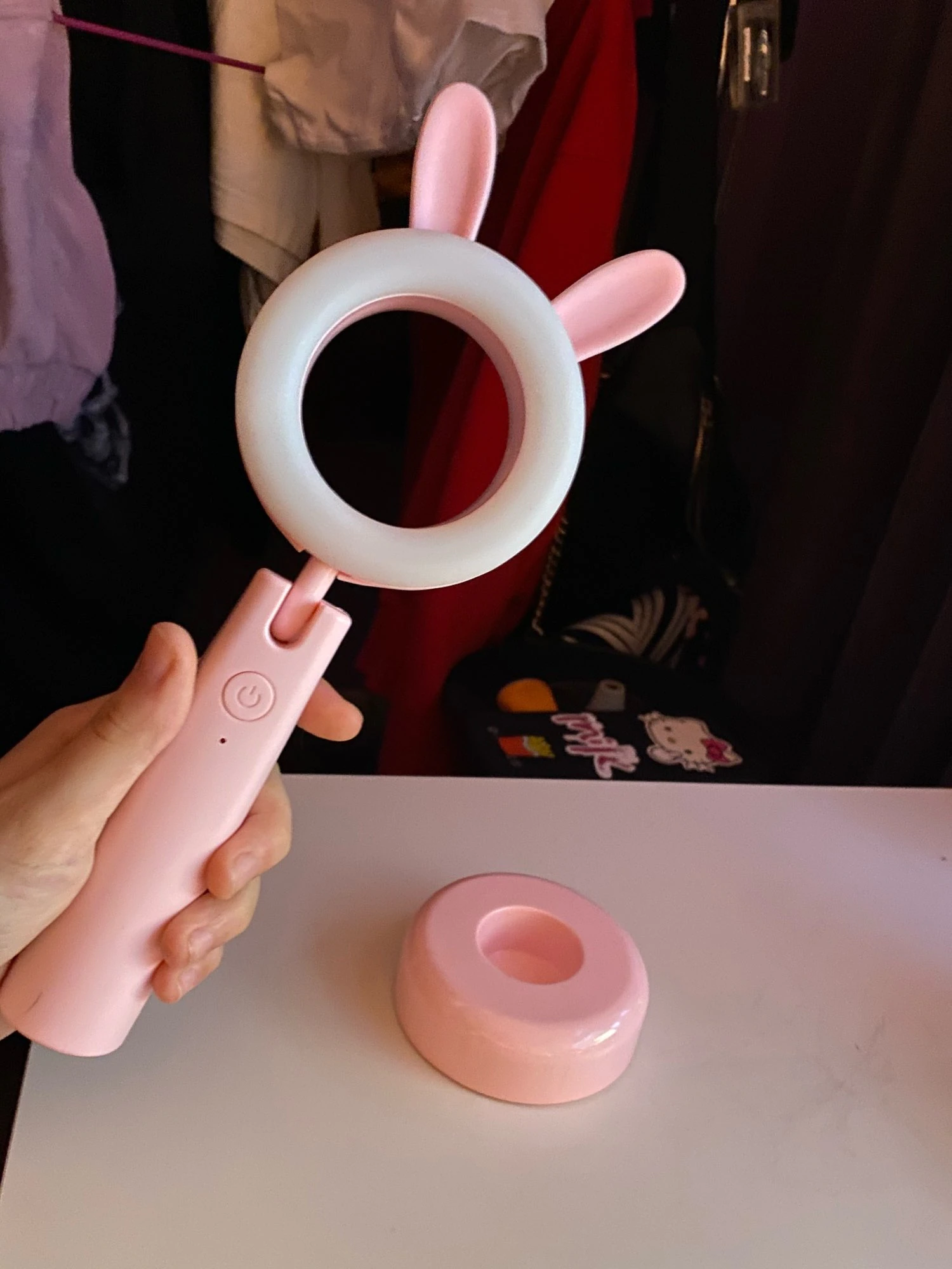 Kawaii Bunny Rabbit or Bear Photography Selfie Ring Light USB Rechargeable
