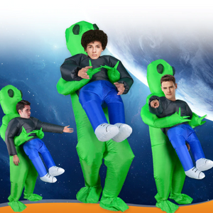 Inflatable Green Alien Mascot Costume (Adult Size Only)