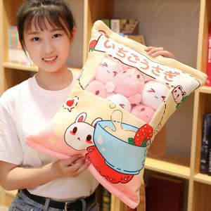 Kawaii Bunnies Marshmallow Pillow Plush Bag Stuffed Animal (3 Styles/Large 48cm(8pcs))