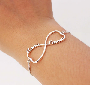 Custom Laser Cut Infinite Love Bracelet Up To Four Names