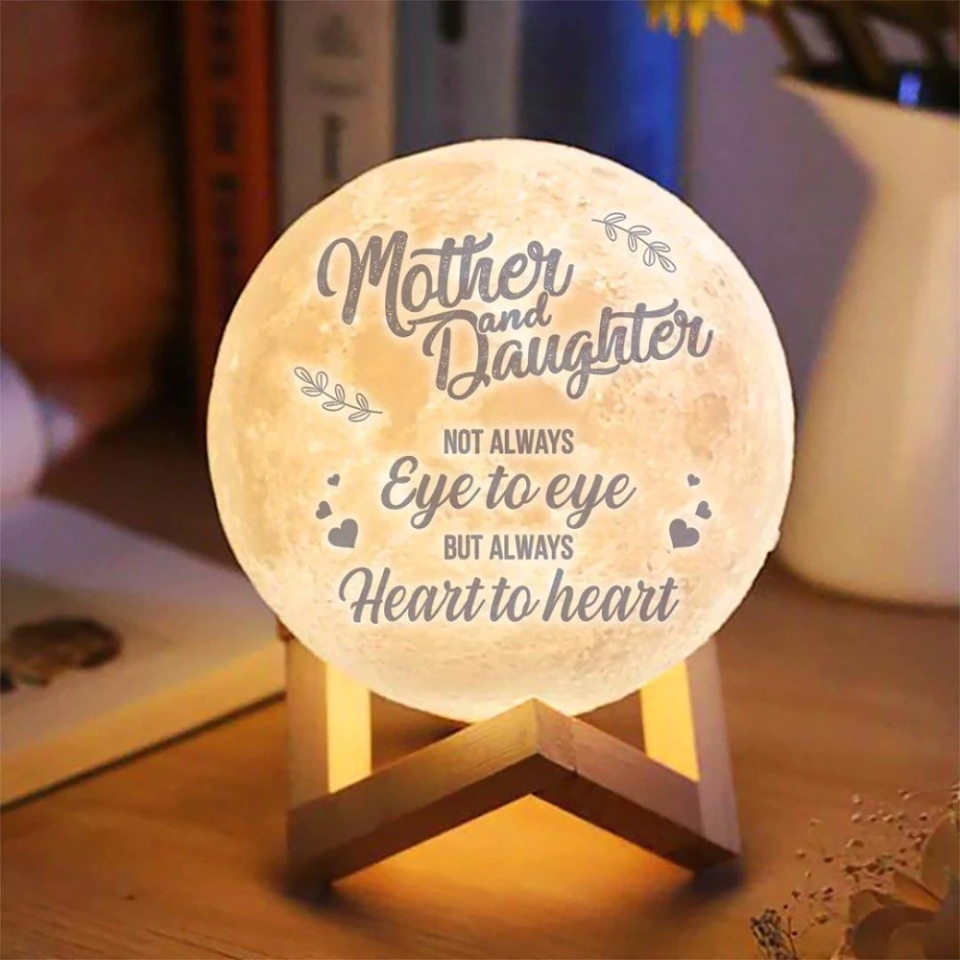 Personalized Custom 3D Moon Lamp "Love You To The Moon"