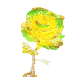 Upgraded Multicolor 24k "Galaxy" Gold Rose "Love You For Life" Love Light Up With Display Stand