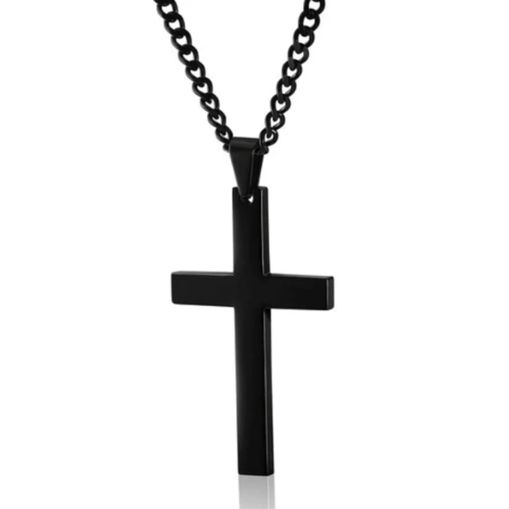 Vintage Stainless Steel Cross Necklace
