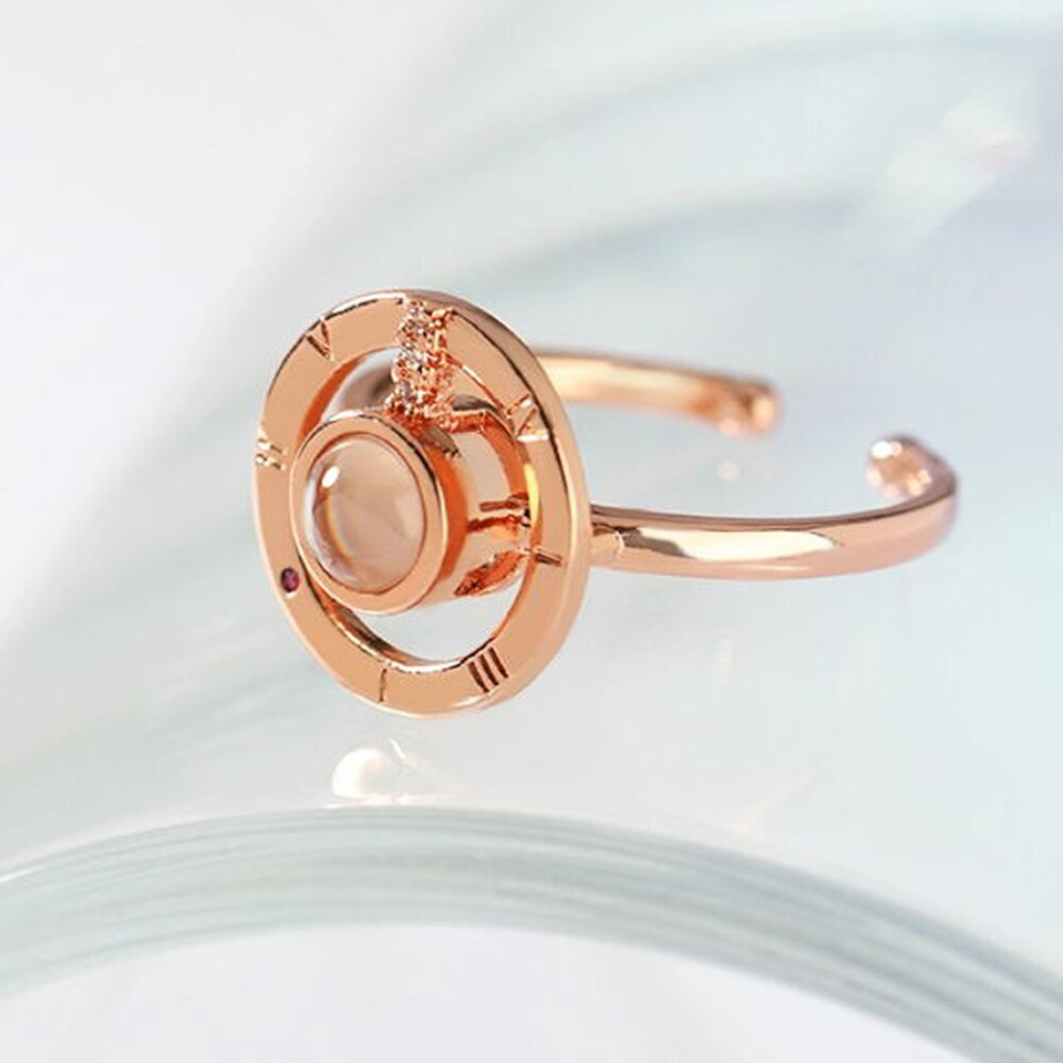 "I Love You" Forever 100 Language Micro Projection Ring