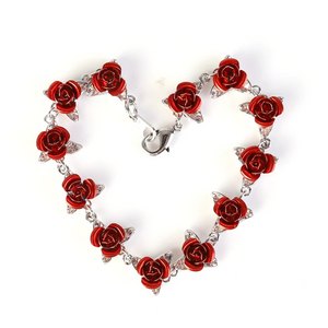 Red Rose Bracelet (3 Finishes)