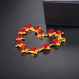 Red Rose Bracelet (3 Finishes)