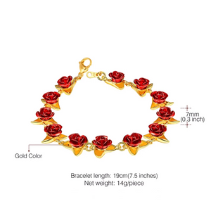 Red Rose Bracelet (3 Finishes)