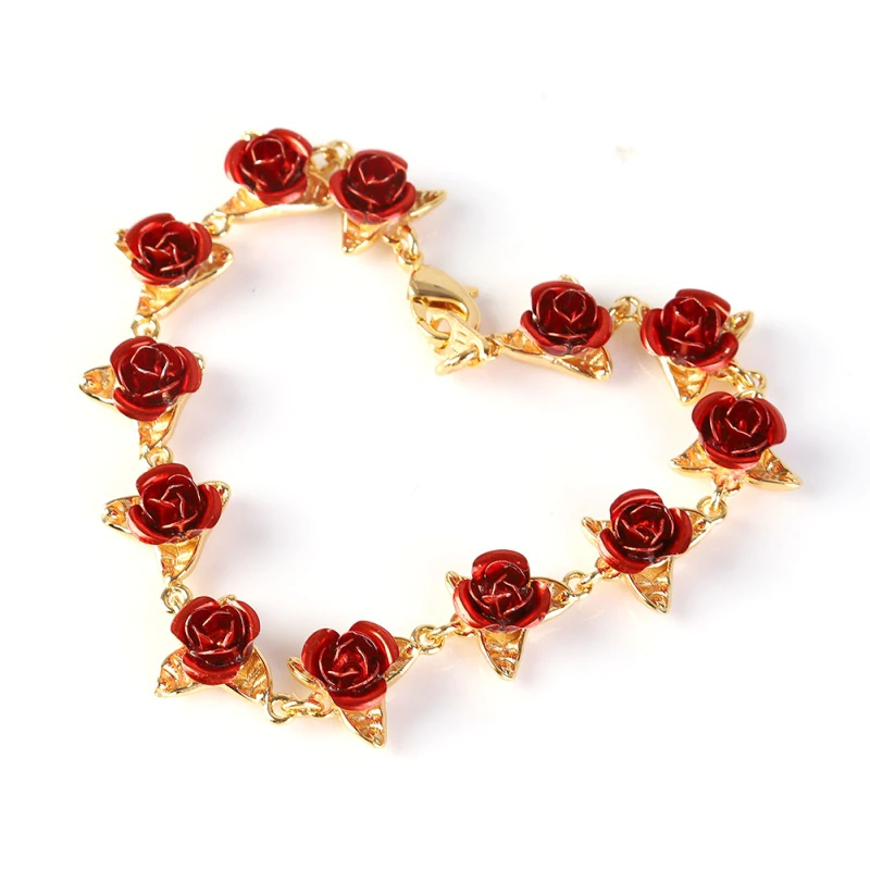 Red Rose Bracelet (3 Finishes)