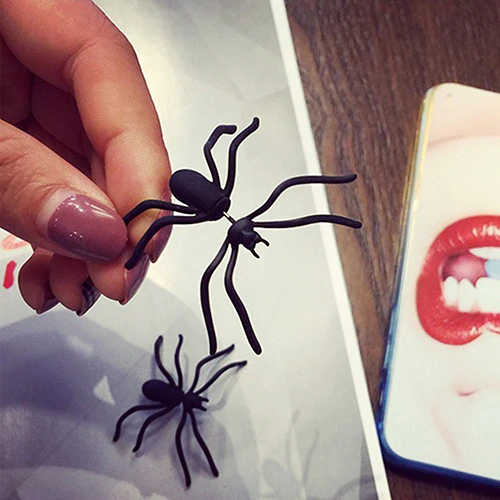 Giant 3D Spider Earrings