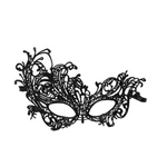 Lace Masquerade Mask Half Face (Black or White) Costume