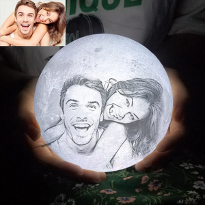 Personalized Custom 3D Moon Lamp "Love You To The Moon"