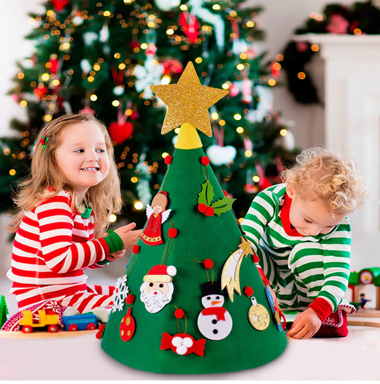 DIY 3D Felt Christmas Tree (7 Designs) Free Promotion