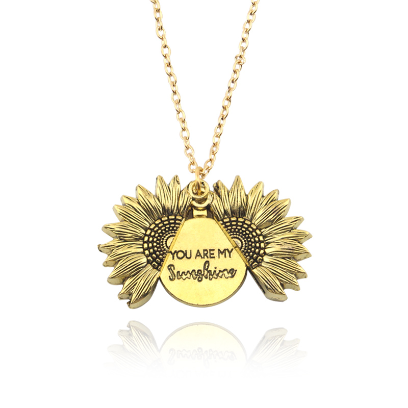 *Custom 2-4 weeks to make* You Are My Sunshine Sunflower Pendant Necklace