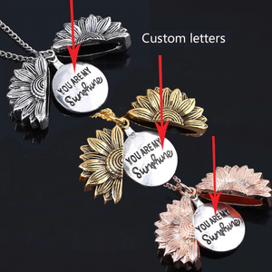 *Custom 2-4 weeks to make* You Are My Sunshine Sunflower Pendant Necklace