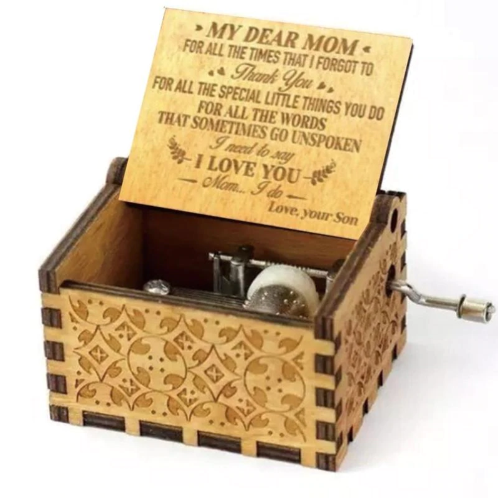 To Mom From Son - For All The Times I Forgot To Thank You I Love You - Engraved Music Box