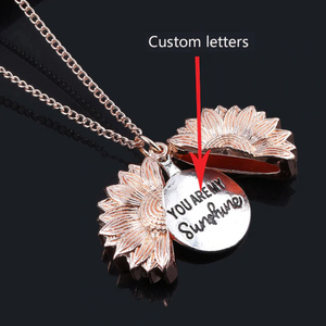 *Custom 2-4 weeks to make* You Are My Sunshine Sunflower Pendant Necklace