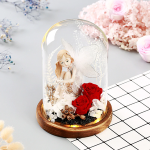 Fairy Enchanted Artificial Rose Glass Display (7 Styles)