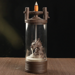 Mystic Dragon Down Flow Draft Incense Burner Cylinder