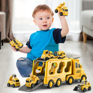 Diecast Carrier Truck Set Car Toys (3 Colors) with Music