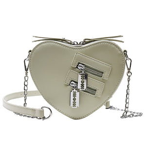 Heart Blade Zipper Chain Shoulder Bags ( 5 Colors ) Best Gift Shoppers