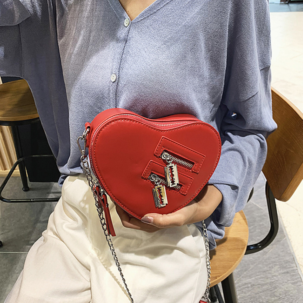 Heart Blade Zipper Chain Shoulder Bags ( 5 Colors ) Best Gift Shoppers