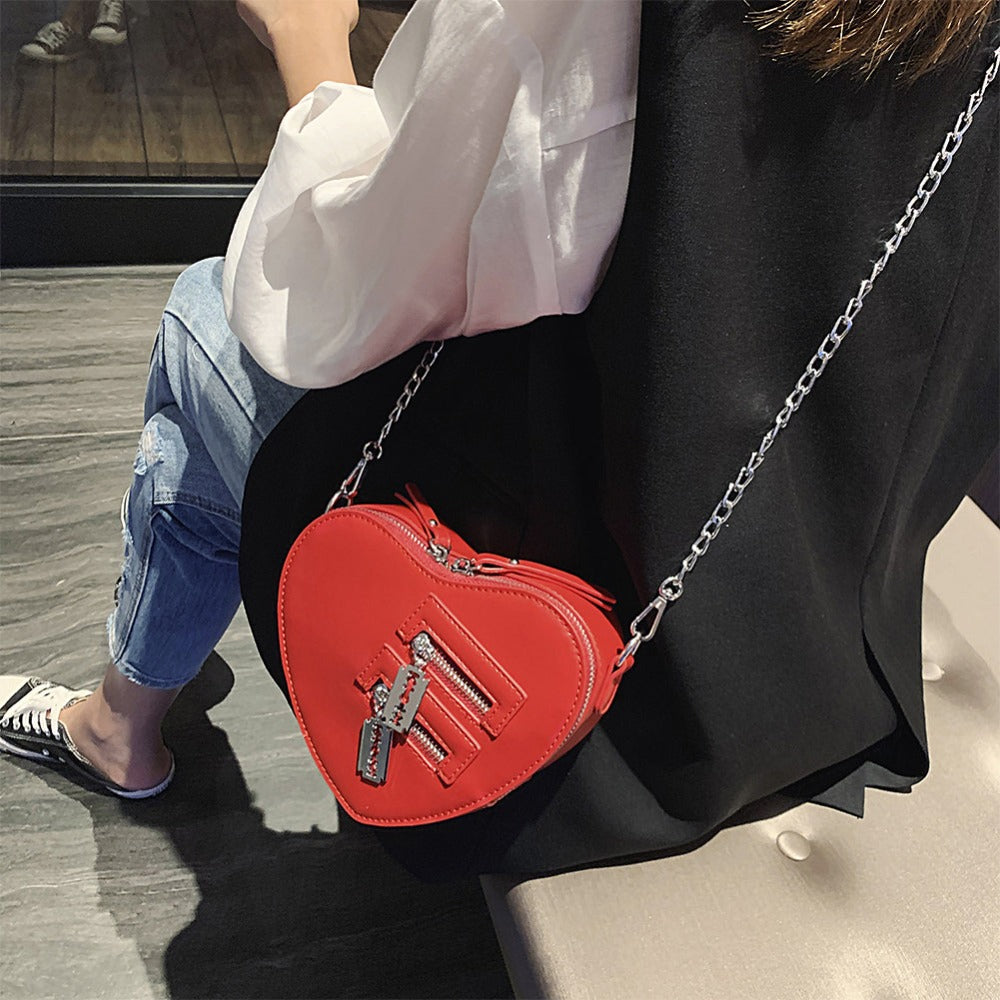 Heart Blade Zipper Chain Shoulder Bags ( 5 Colors ) Best Gift Shoppers