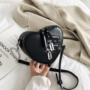 Heart Blade Zipper Chain Shoulder Bags ( 5 Colors ) Best Gift Shoppers