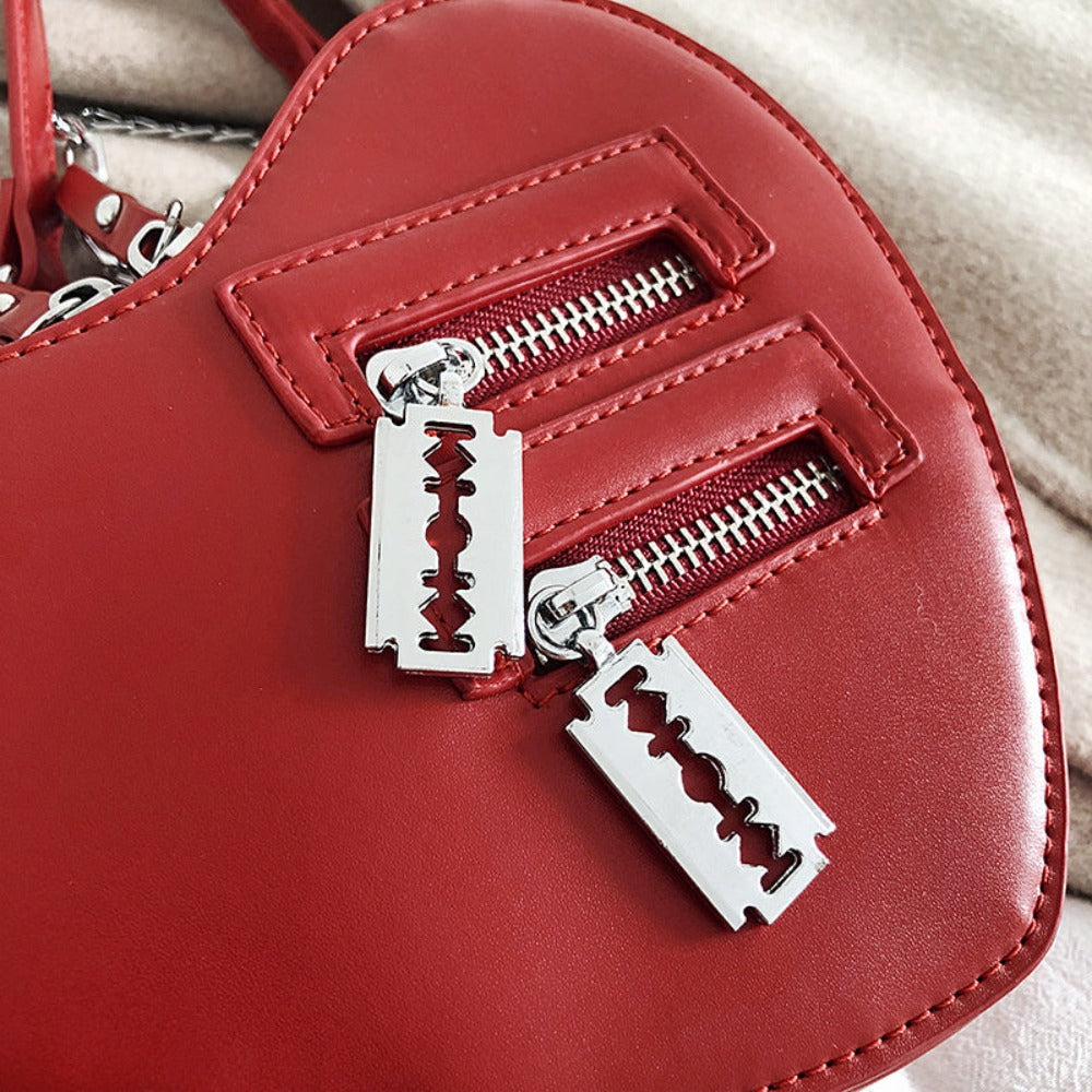 Heart Blade Zipper Chain Shoulder Bags ( 5 Colors ) Best Gift Shoppers