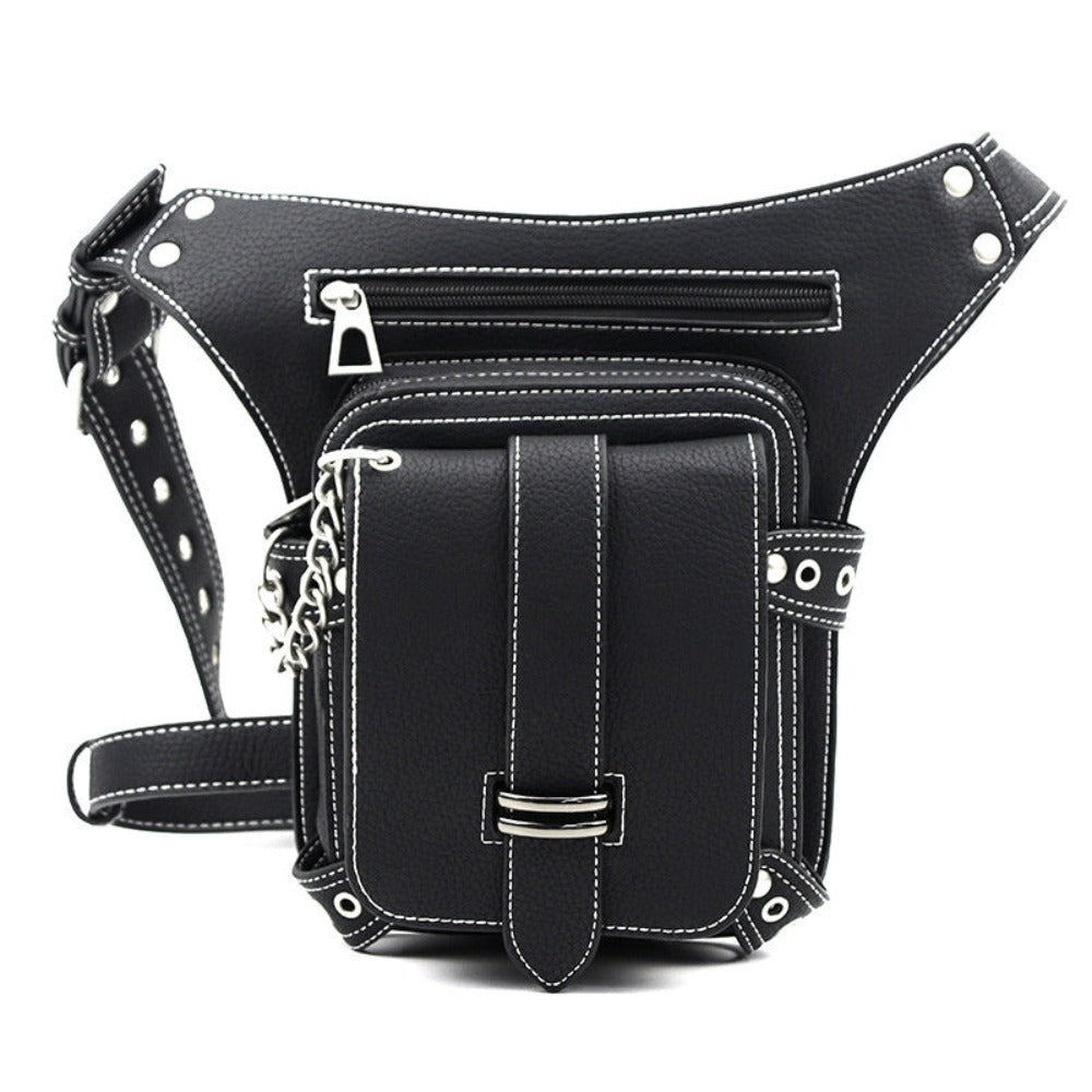 Satchel Black Belt Fanny Pack Leather Bag Best Gift Shoppers