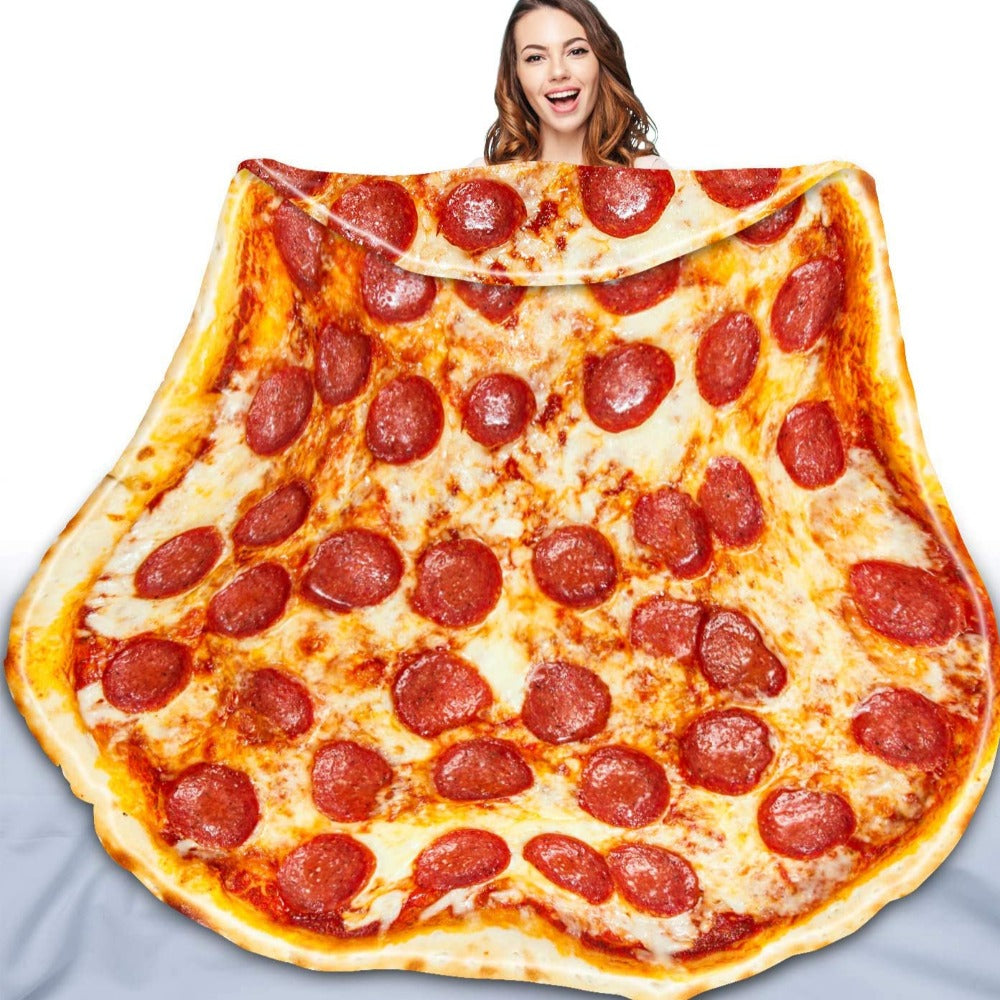 Tortilla Pizza Donut Food Wrap Flannel Blanket