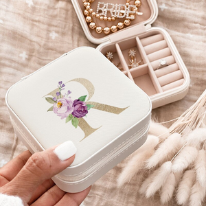 Custom Name Travel Jewelry Box (2 Colors) A-Z