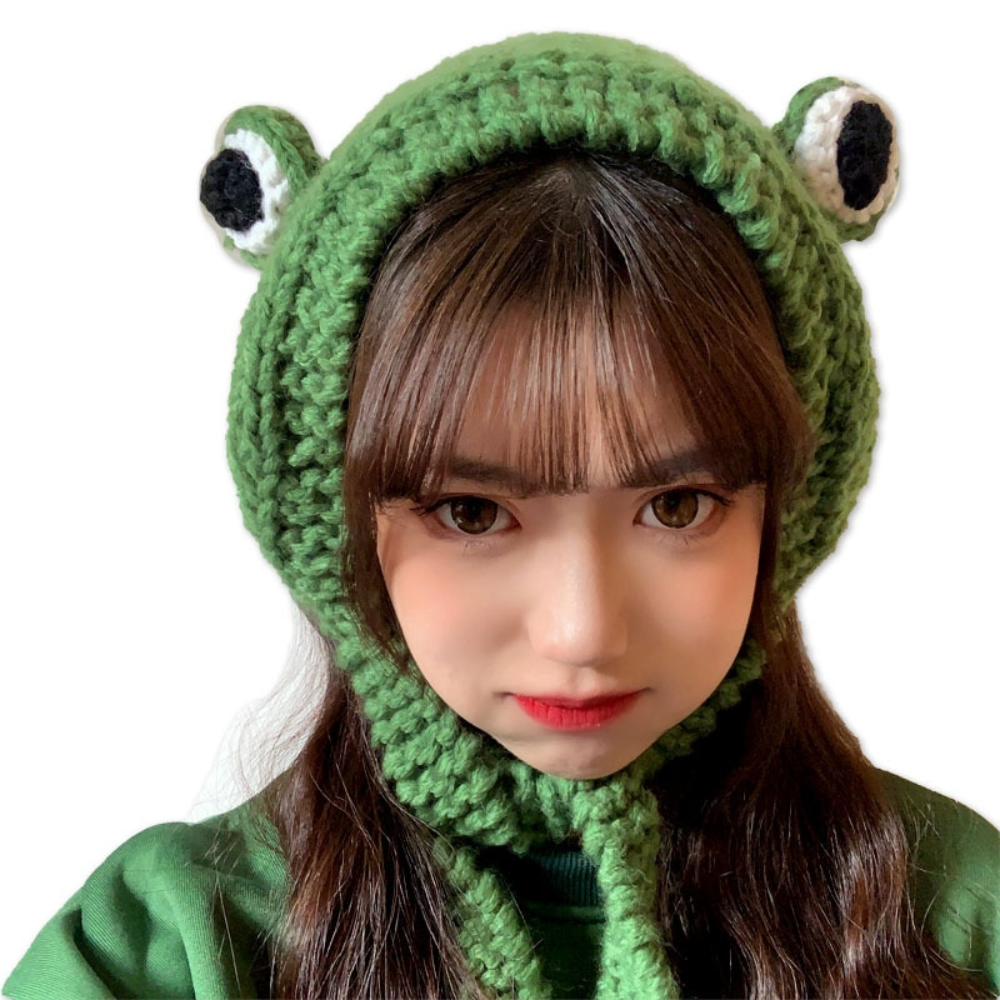 Knitted Cute Hat Frog Beanies (6 Colors) One Size Fit Most